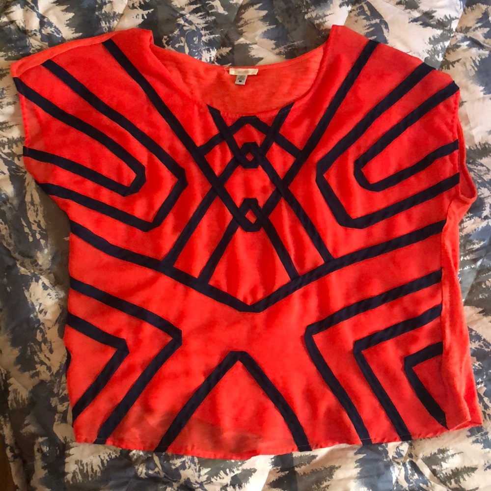 Ecoté size medium orange tshirt blouse